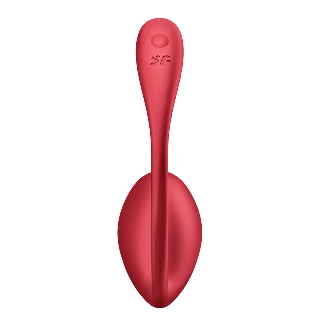 SATISFYER SHINY PETAL CONNECT APP WEARABLE COUPLE VIBRATOR RED