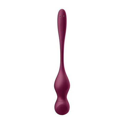 SATISFYER LOVE BIRDS VARY CONNECT APP PELVIC FLOOR TRAINING WINE RED