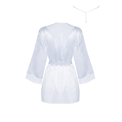 BEAUTY NIGHT FASHION SHERIE PEIGNOIR AND THONG WHITE
