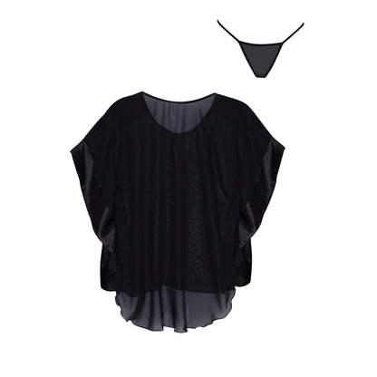 BEAUTY NIGHT FASHION MAYA CHEMISE AND THONG BLACK