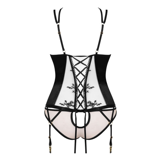 BEAUTY NIGHT FASHION GIANNA CORSET AND THONG BLACK