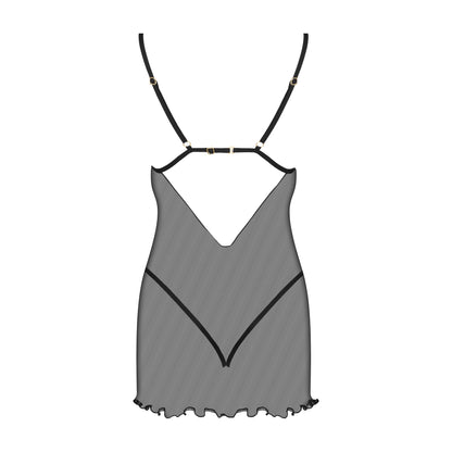 BEAUTY NIGHT FASHION DAVINA CHEMISE AND THONG BLACK