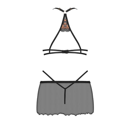 BEAUTY NIGHT FASHION GOLDIE CHEMISE AND THONG BLACK