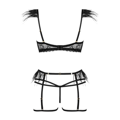 BEAUTY NIGHT FASHION CRYSTAL 4 PIECE SET BLACK