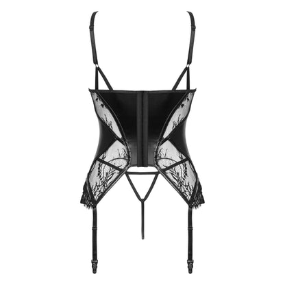BEAUTY NIGHT FASHION LEONELA CORSET AND THONG BLACK