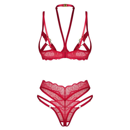 OBSESSIVE CUPIDE DESIR 2 PIECE SET RED