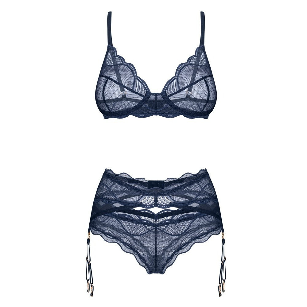 OBSESSIVE 3 PIECE SUSPENDER SET NIGHTLY BLUE