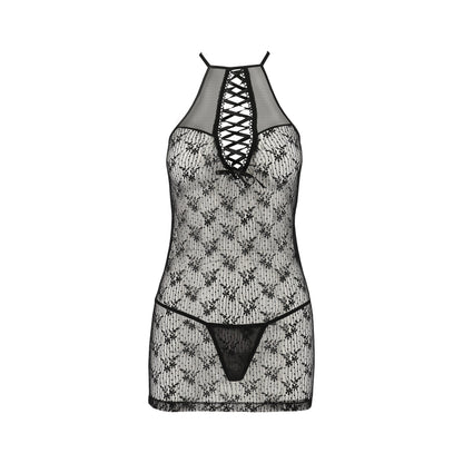 PASSION EROTIC LINE AZALIA CHEMISE AND THONG BLACK