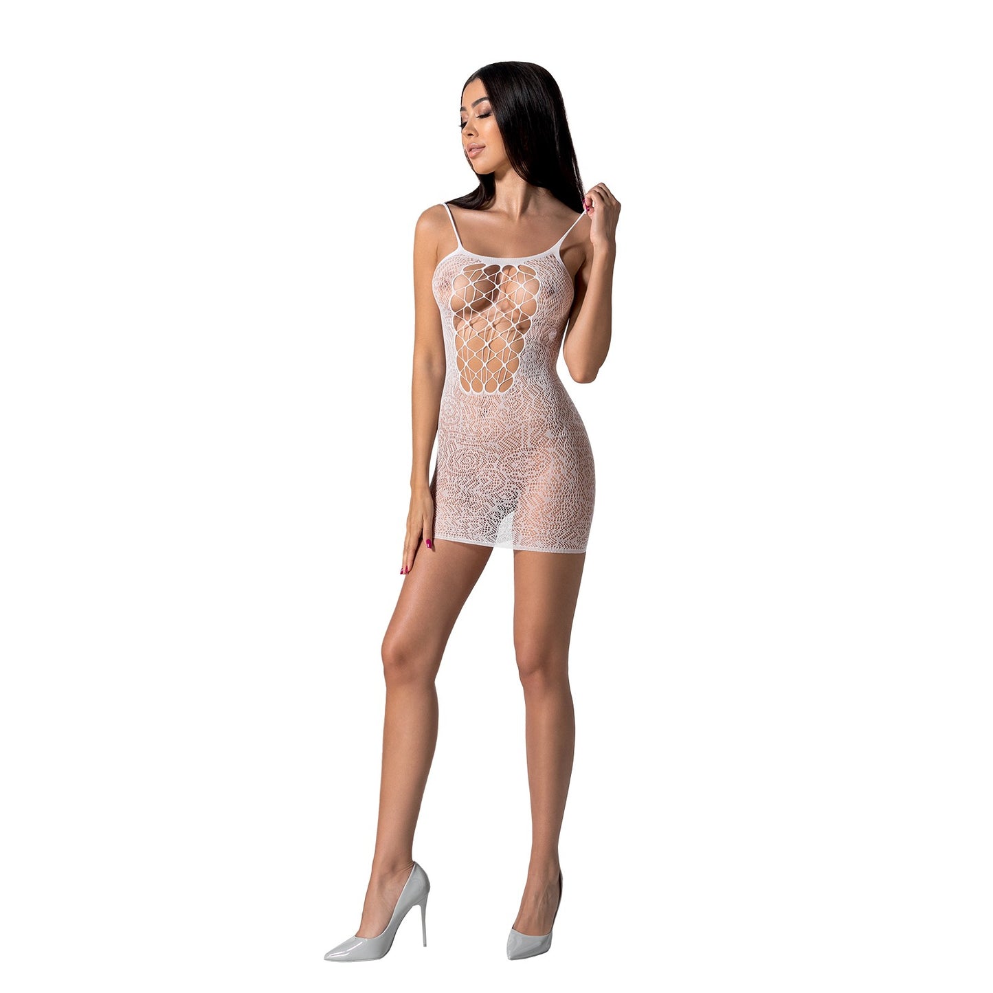 PASSION EROTIC LINE DRESS BS096 WHITE