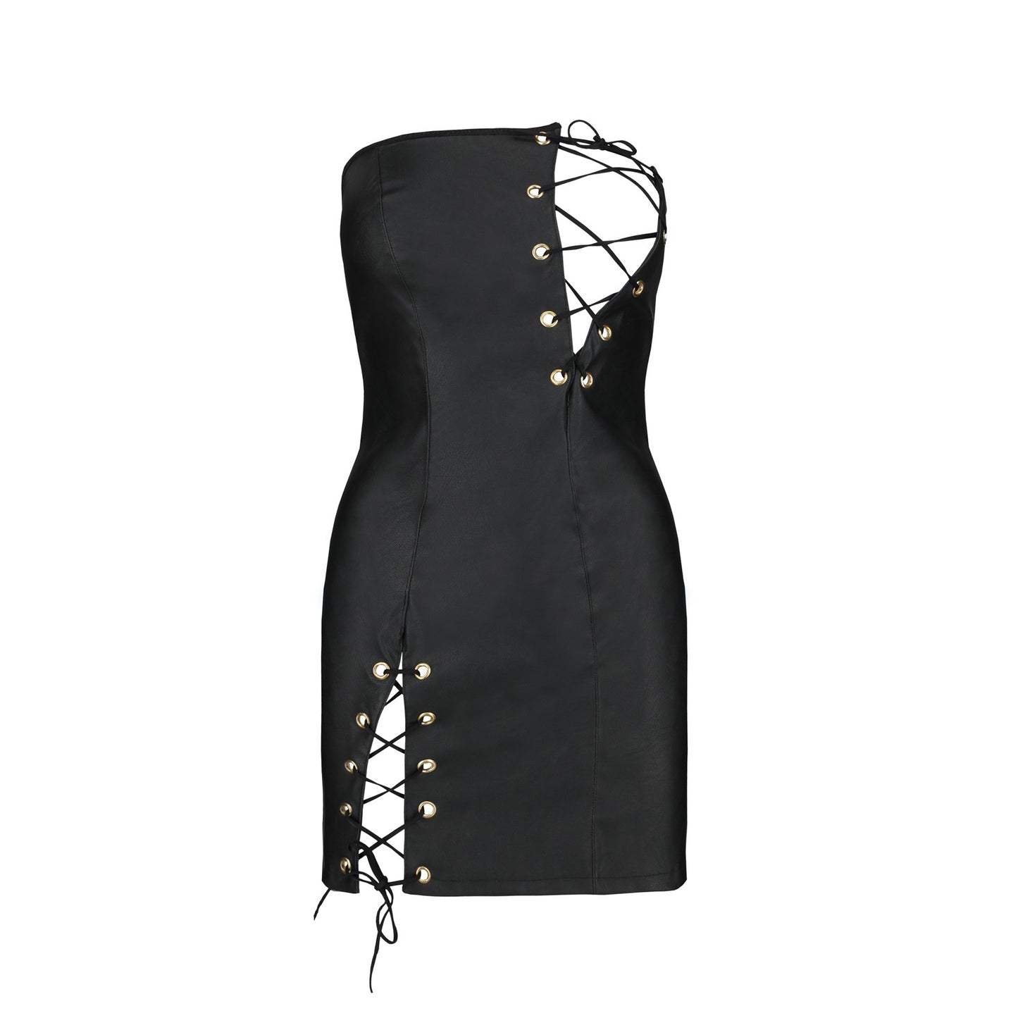 PASSION CELIN CHEMISE AND THONG BLACK