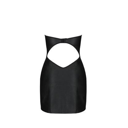 PASSION CELIN CHEMISE AND THONG BLACK