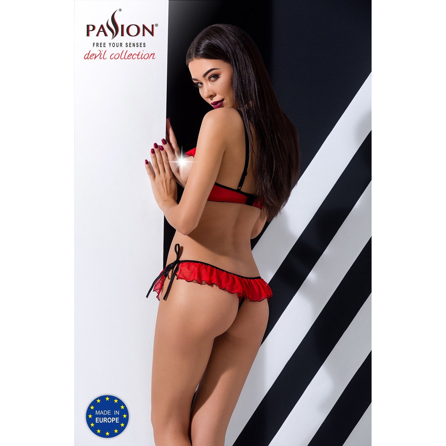 PASSION DEVIL COLLECTION CHERRY SET 2 PIECE RED