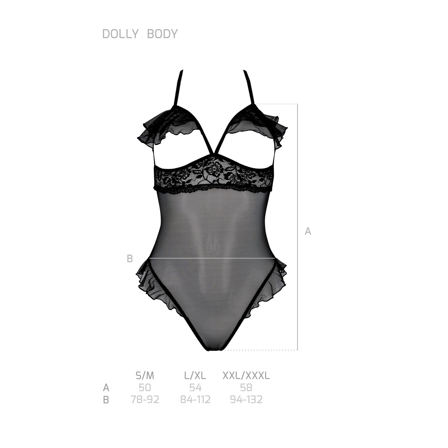 PASSION EROTIC LINE DOLLY TEDDY BLACK