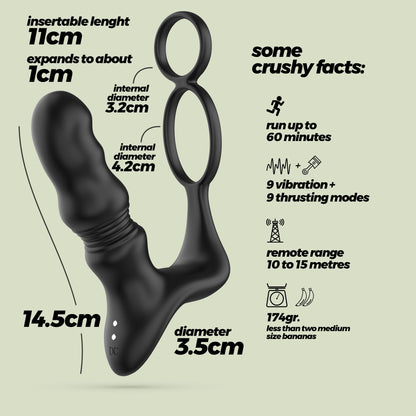 CRUSHIOUS CRIXUS PROSTATE VIBRATOR WITH REMOTE CONTROL