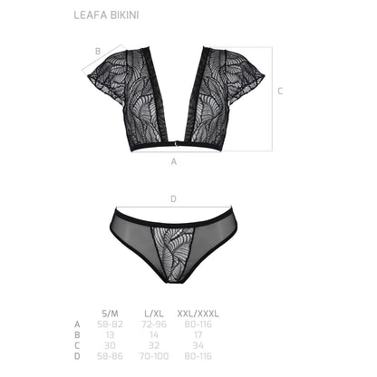 ECO COLLECTION 2 PIECE SET LEAFA BIKINI BLACK
