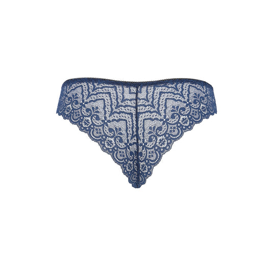 PASSION LYRIA CROTCHLESS THONG BLUE