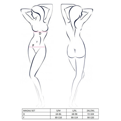 PASSION DEVIL COLLECTION MAGALI SET 3 PIECE RED