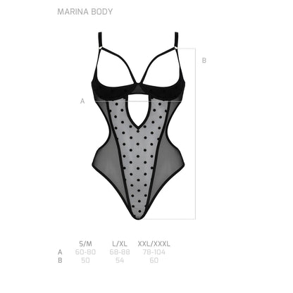 PASSION DEVIL COLLECTION MARINA TEDDY PRETO