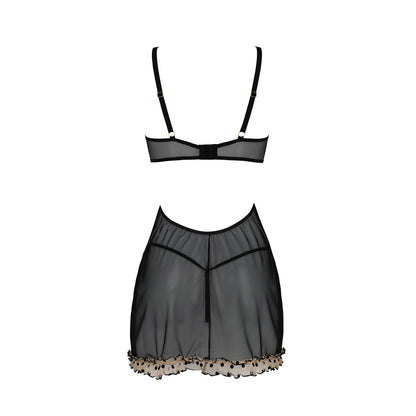 PASSION DEVIL COLLECTION MARINA CHEMISE AND THONG BEIGE