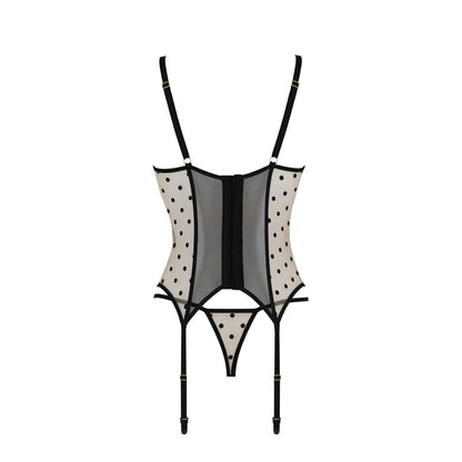 PASSION DEVIL COLLECTION MARINA CORSET AND THONG BEIGE