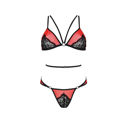 PASSION EROTIC LINE PEONIA SET 2 PIECE RED