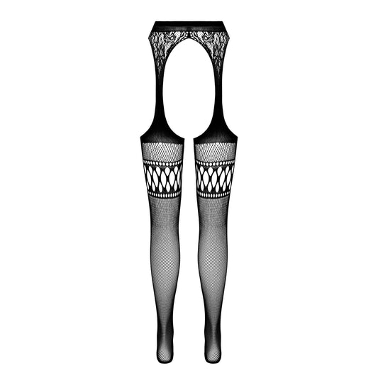 PASSION EROTIC LINE STOCKINGS S026 BLACK