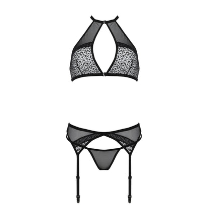PASSION EROTIC LINE SATARA 3 PIECE SET BLACK
