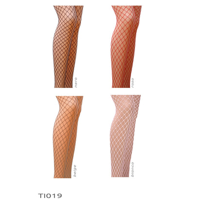 PASSION STOCKINGS TI019 BEIGE (FISHNET)