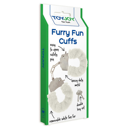 TOYJOY FURRY FUN CUFFS PALE WHITE PLUSH