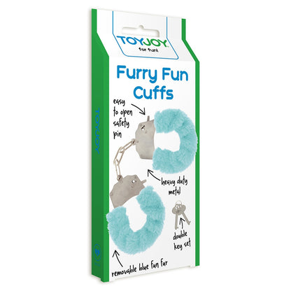 TOYJOY FURRY FUN CUFFS PALE BLUE PLUSH