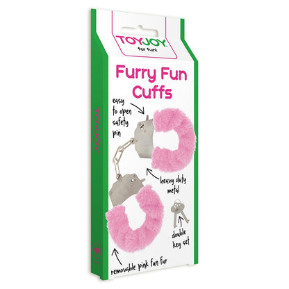 TOYJOY FURRY FUN CUFFS PINK PLUSH
