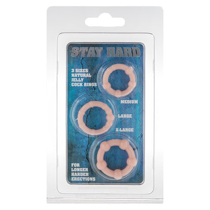 SCALA STAY HARD THREE RING SET FLESH