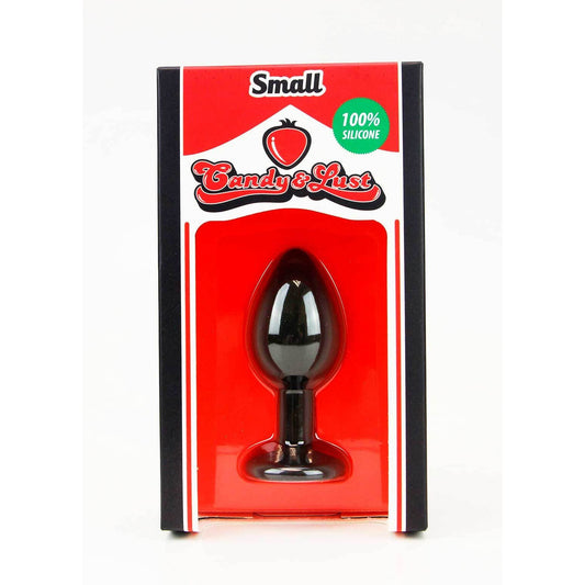 CANDY LUST SMALL SILICONE ANAL PLUG WITH BLACK JEWEL