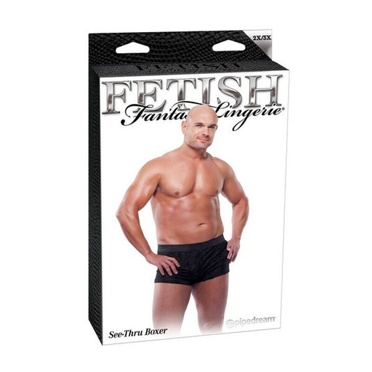 FETISH FANTASY SERIES SEE THRU BOXER BLACK