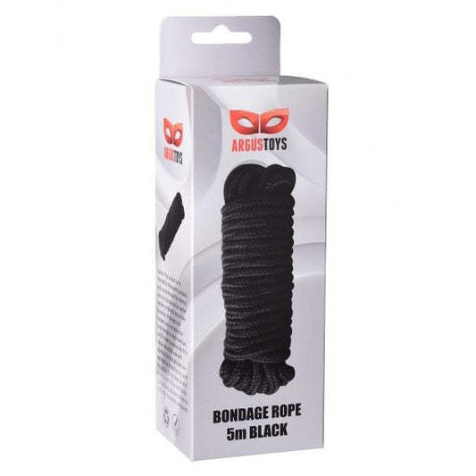 ARGUS TOYS BLACK BONDAGE ROPE 5M