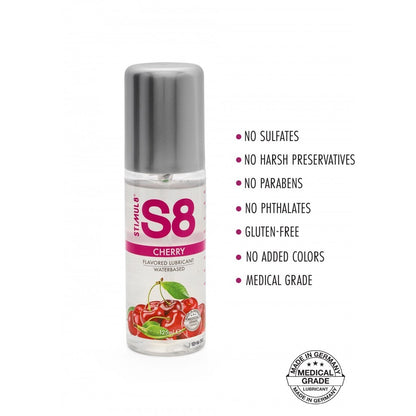 STIMUL8 S8 WATER-BASED FLAVOURED LUBE CHERRY 125ML