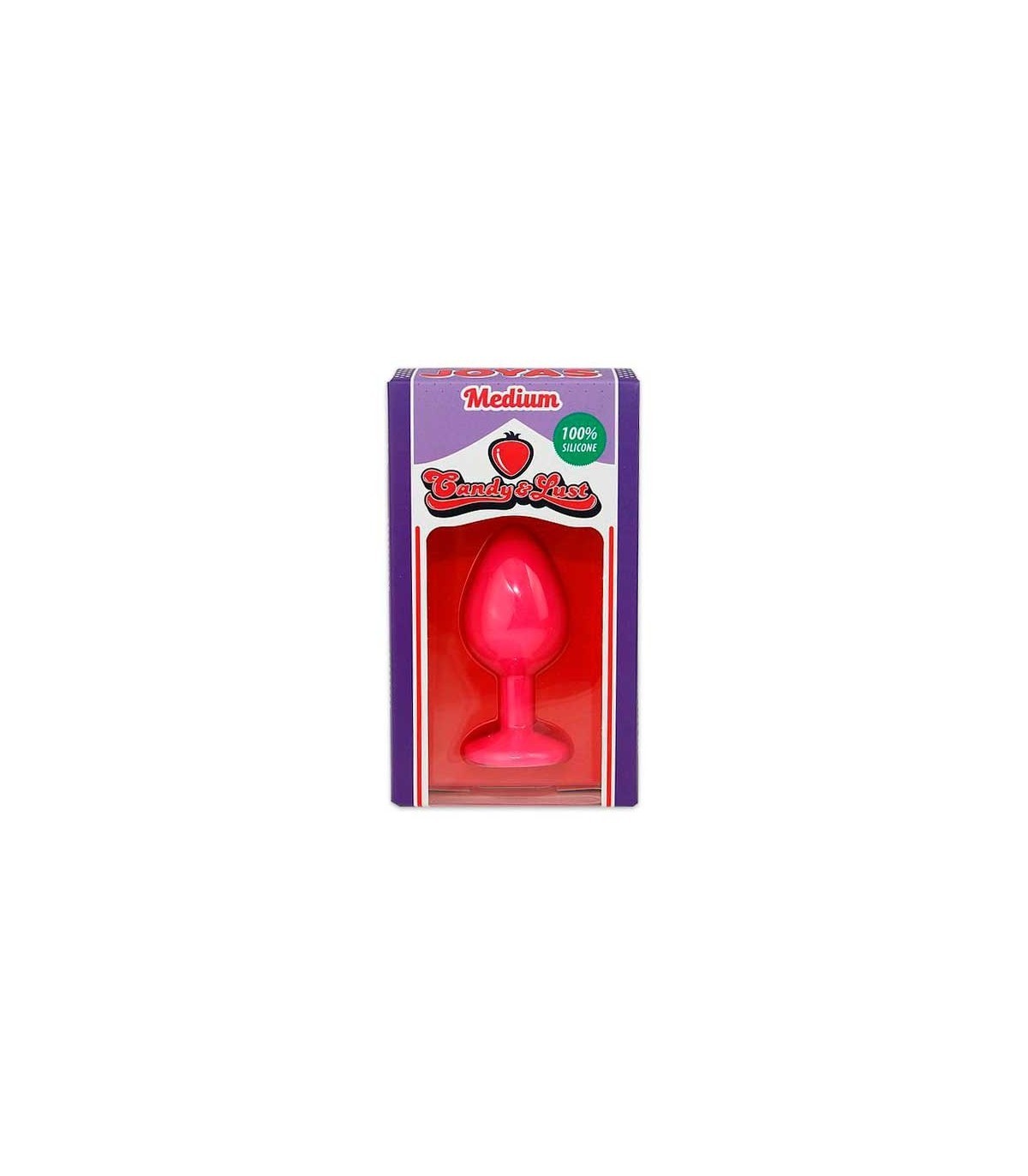 CANDY LUST SILICONE ANAL PLUG WITH PINK JEWEL