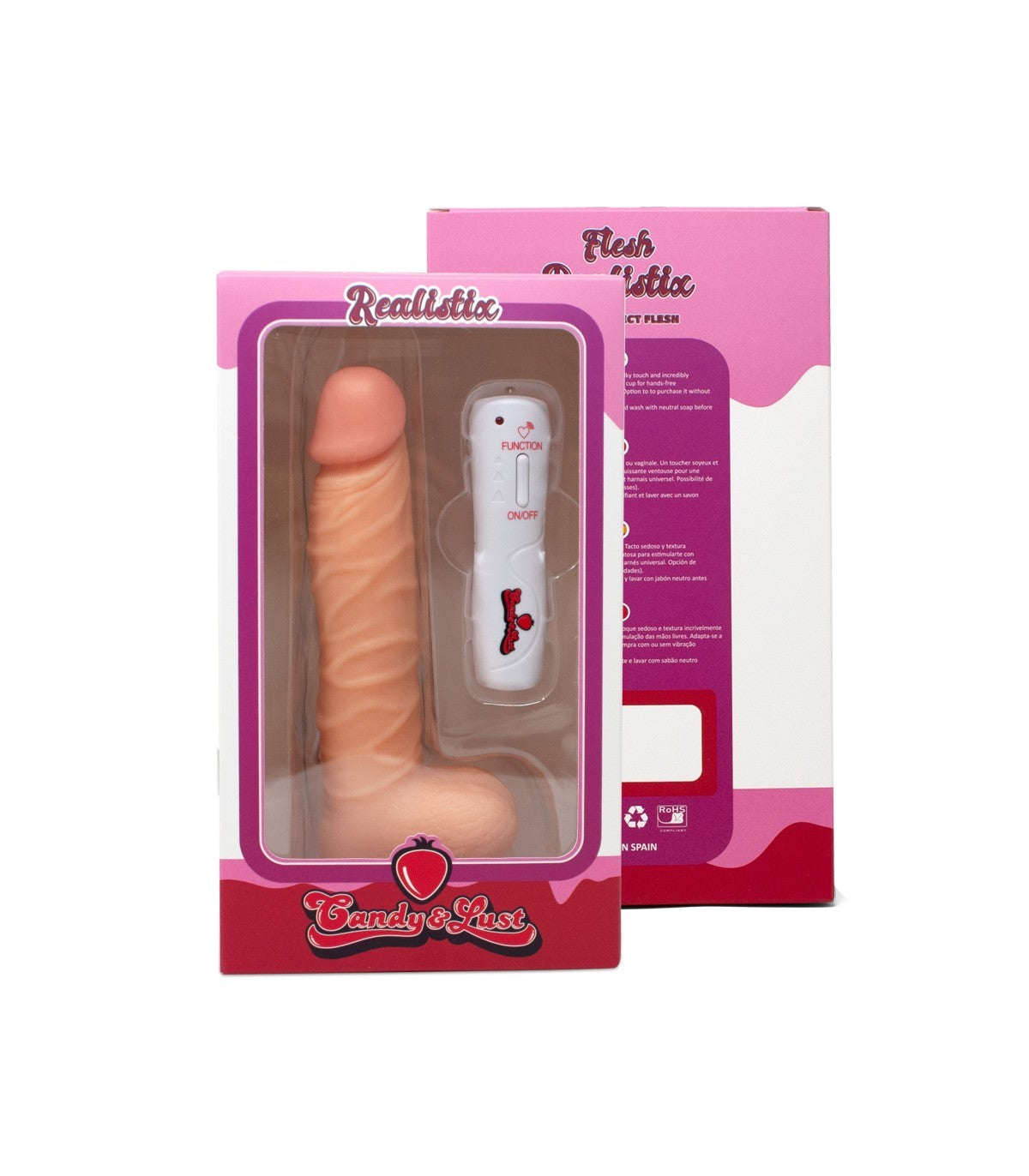 CANDY LUST VIBE REALISTIX REALISTIC VIBRATOR 10V - MOD.3 - 22CM