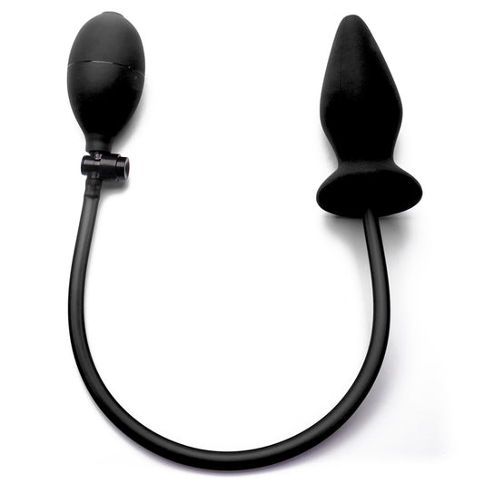 INFLATABLE SILICONE ANAL PLUG BLACK