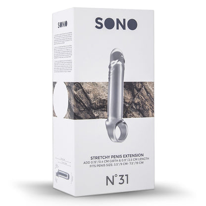 SONO Nº31 PENIS SLEEVE WITH EXTENSION TRANSPARENT