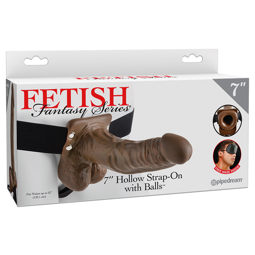 FETISH FANTASY SERIES 7" HOLLOW STRAP-ON MULATTO