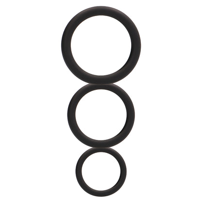ROUND COCK RING SET BLACK