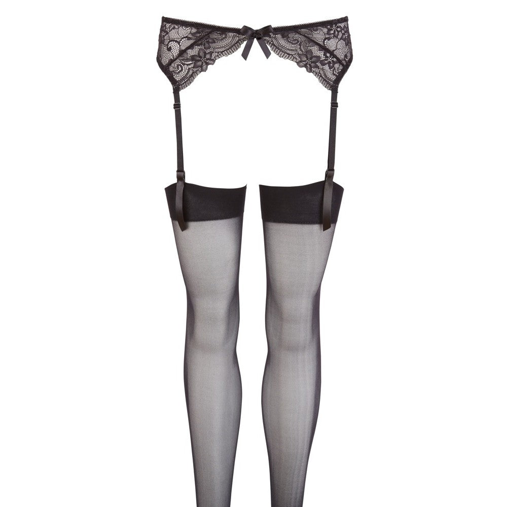 LACE GARTER BELT BLACK