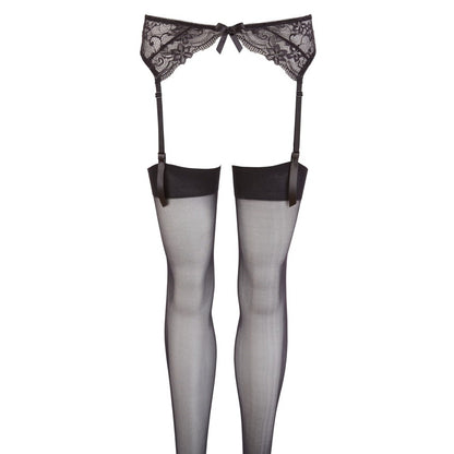 LACE GARTER BELT BLACK