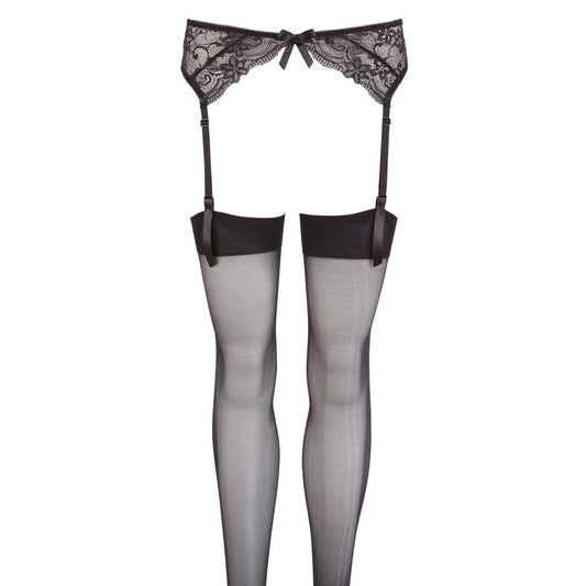 LACE GARTER BELT BLACK