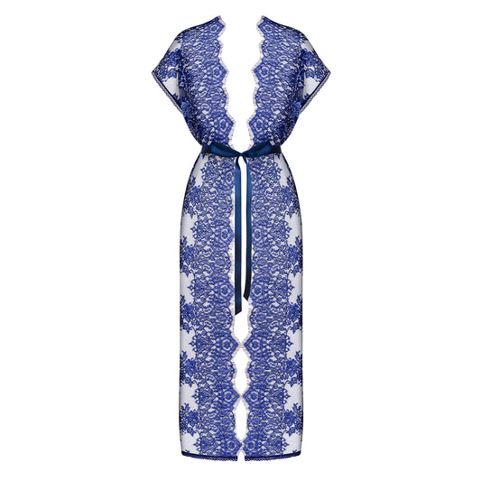 OBSESSIVE FLOWLACE PEIGNOIR BLUE