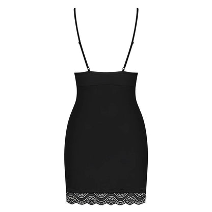 OBSESSIVE DIYOSA CHEMISE AND THONG BLACK
