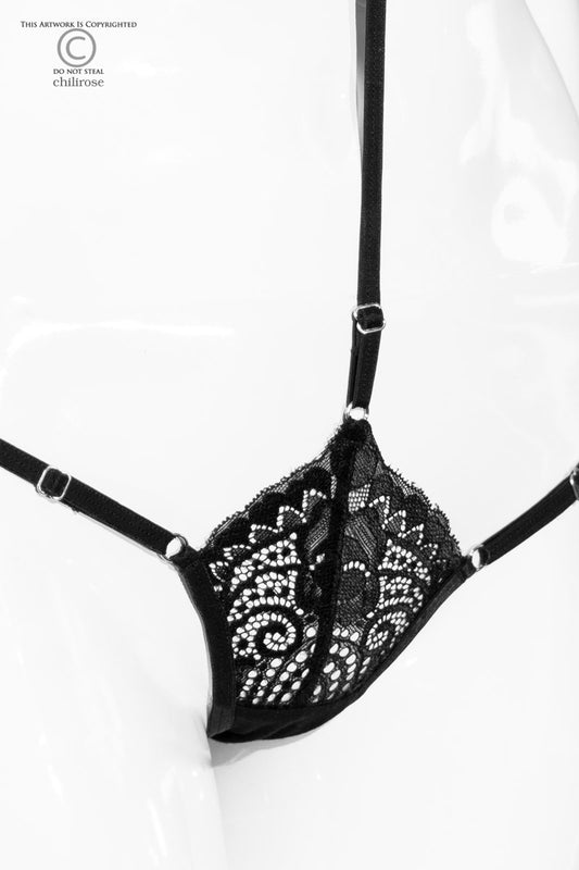 CR-4385 CHOKER PANTY BLACK