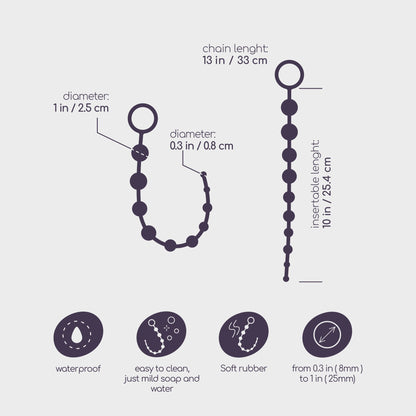 10 BEAD ANAL CHAIN BLACK