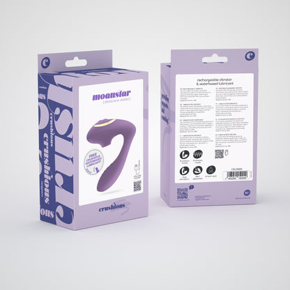 MOANSTAR RECHARGEABLE STIMULATOR WITH FREE WATERBASED LUBRICANT CRUSHIOUS